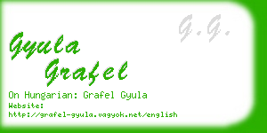 gyula grafel business card